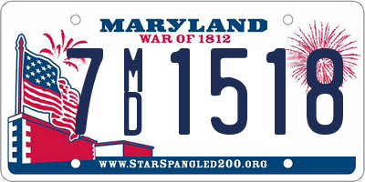 MD license plate 7MD1518