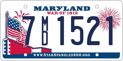 MD license plate 7MD1521