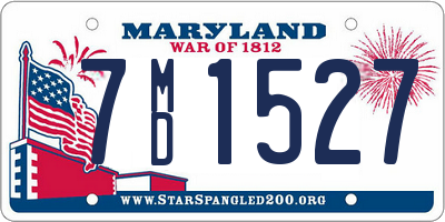 MD license plate 7MD1527