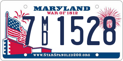 MD license plate 7MD1528