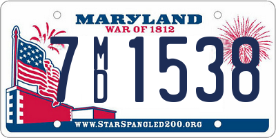 MD license plate 7MD1538