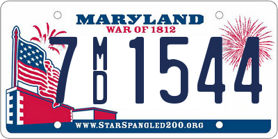 MD license plate 7MD1544