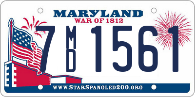 MD license plate 7MD1561