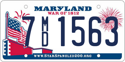 MD license plate 7MD1563