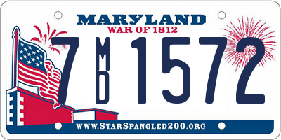 MD license plate 7MD1572