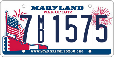 MD license plate 7MD1575