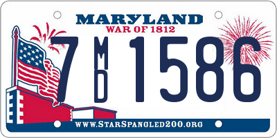 MD license plate 7MD1586