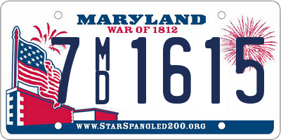 MD license plate 7MD1615