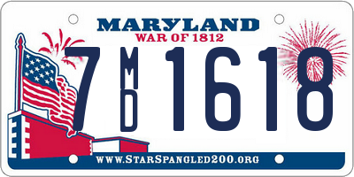 MD license plate 7MD1618