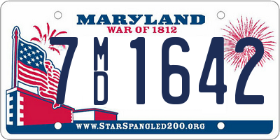 MD license plate 7MD1642