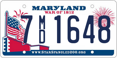 MD license plate 7MD1648