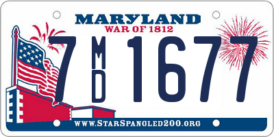 MD license plate 7MD1677