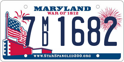 MD license plate 7MD1682