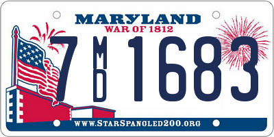 MD license plate 7MD1683