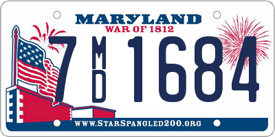 MD license plate 7MD1684