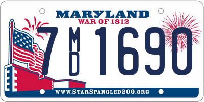 MD license plate 7MD1690