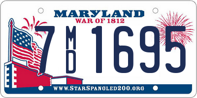 MD license plate 7MD1695