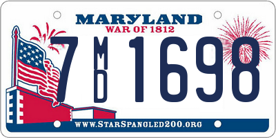 MD license plate 7MD1698
