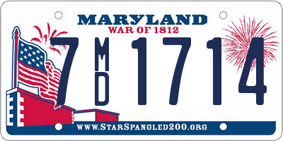 MD license plate 7MD1714