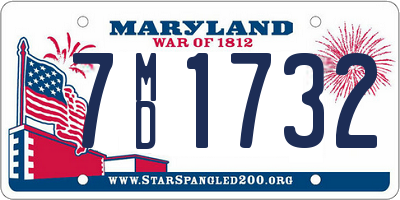 MD license plate 7MD1732