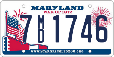 MD license plate 7MD1746