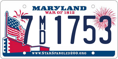 MD license plate 7MD1753