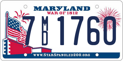 MD license plate 7MD1760