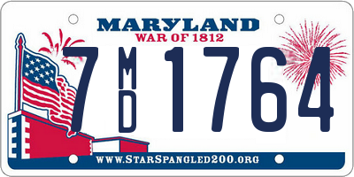 MD license plate 7MD1764