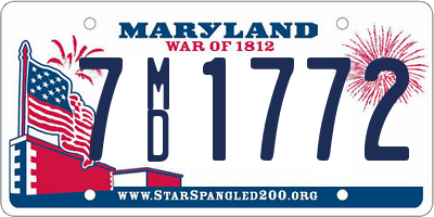 MD license plate 7MD1772