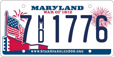 MD license plate 7MD1776