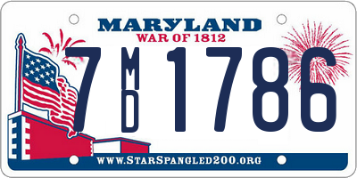 MD license plate 7MD1786