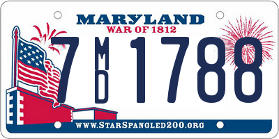 MD license plate 7MD1788