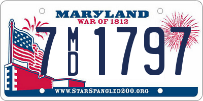MD license plate 7MD1797