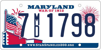 MD license plate 7MD1798