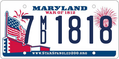 MD license plate 7MD1818