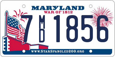 MD license plate 7MD1856