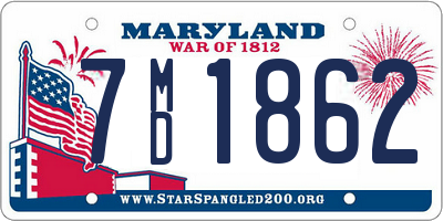 MD license plate 7MD1862