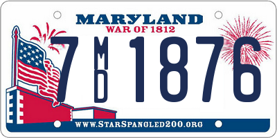 MD license plate 7MD1876