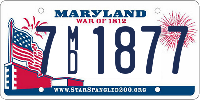 MD license plate 7MD1877