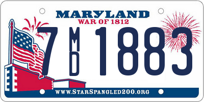 MD license plate 7MD1883
