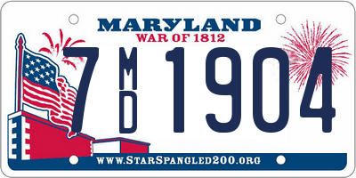 MD license plate 7MD1904