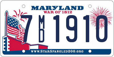 MD license plate 7MD1910