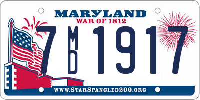 MD license plate 7MD1917