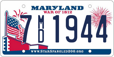 MD license plate 7MD1944