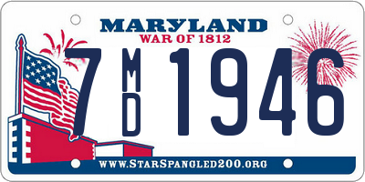 MD license plate 7MD1946