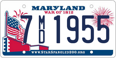 MD license plate 7MD1955