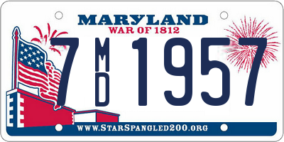MD license plate 7MD1957