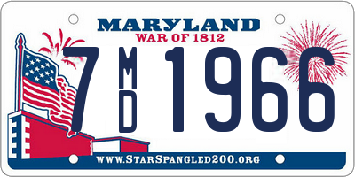MD license plate 7MD1966