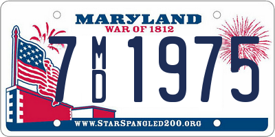 MD license plate 7MD1975