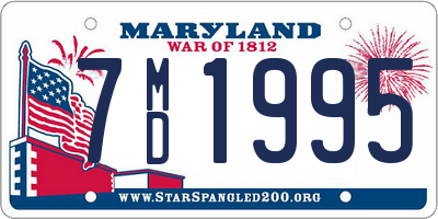 MD license plate 7MD1995